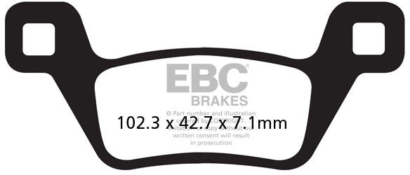 EBC FA600/2R SINTERED R BRAKE PADS 1