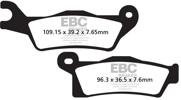 EBC FA617R SINTERED R BRAKE PADS 1