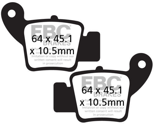 EBC FA634TT ORGANIC BRAKE PADS 1