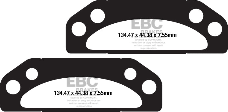 EBC FA659TT ORGANIC BRAKE PADS 1