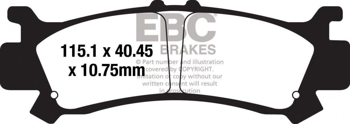 EBC FA702R SINTERED R BRAKE PADS 1