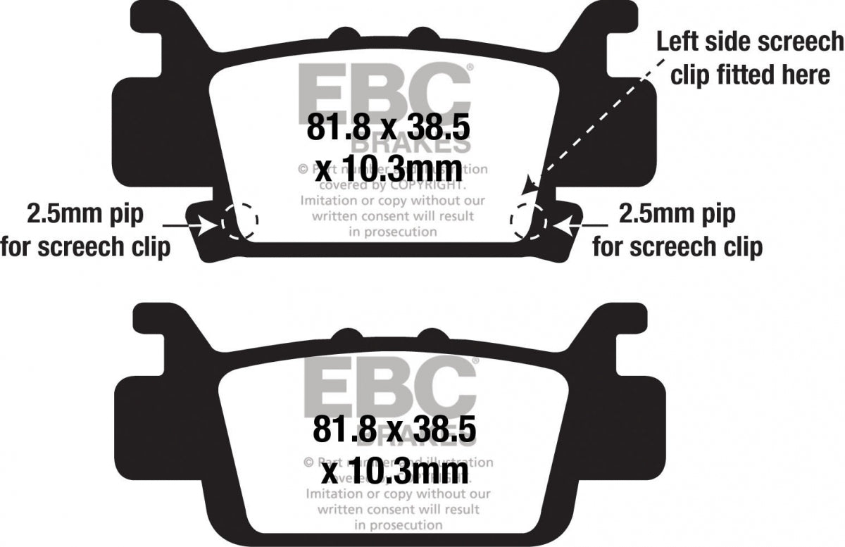 EBC FA703R SINTERED R BRAKE PADS 1