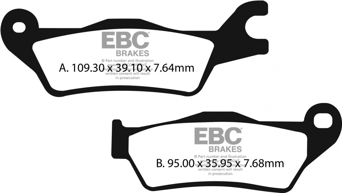 EBC FA715 ORGANIC BRAKE PADS 1