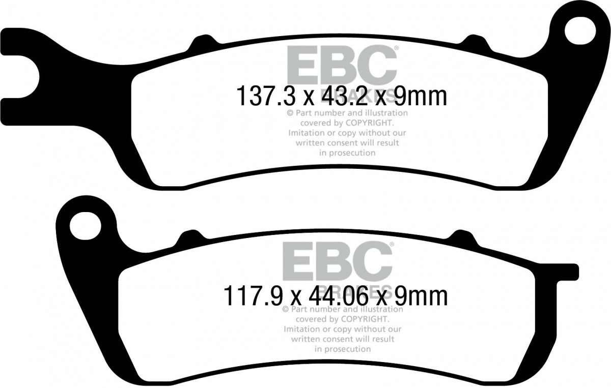 EBC FA727 ORGANIC BRAKE PADS 1